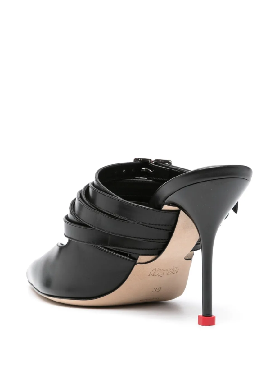 95mm leather mules