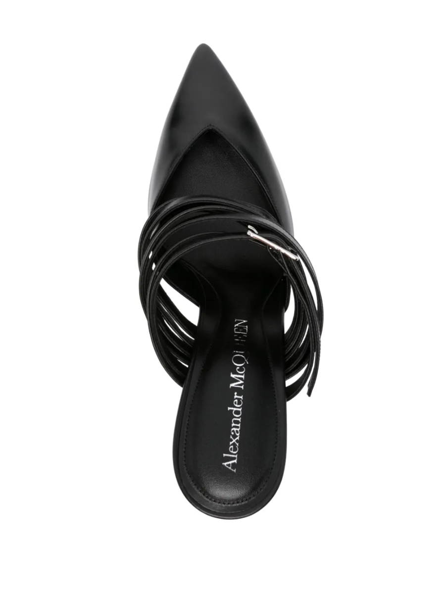 95mm leather mules