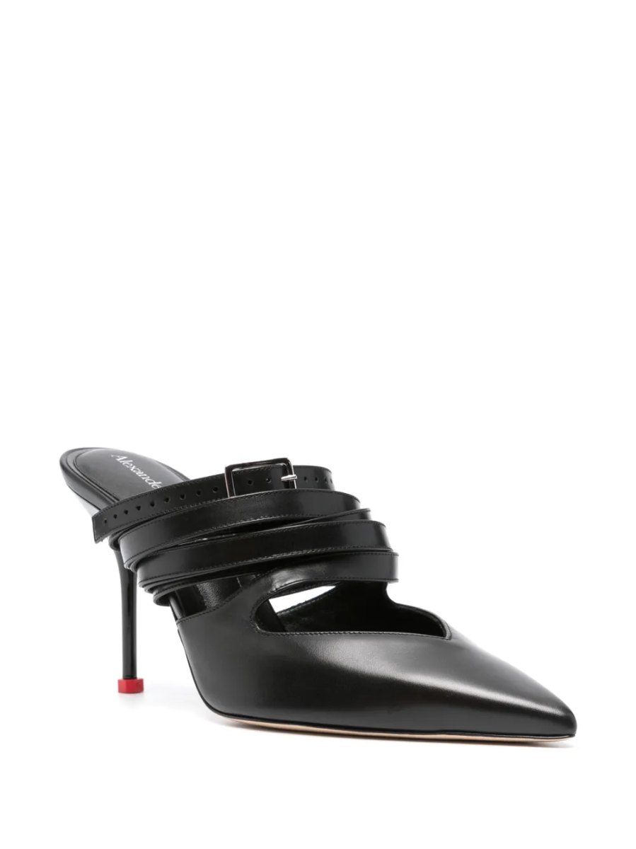 95mm leather mules