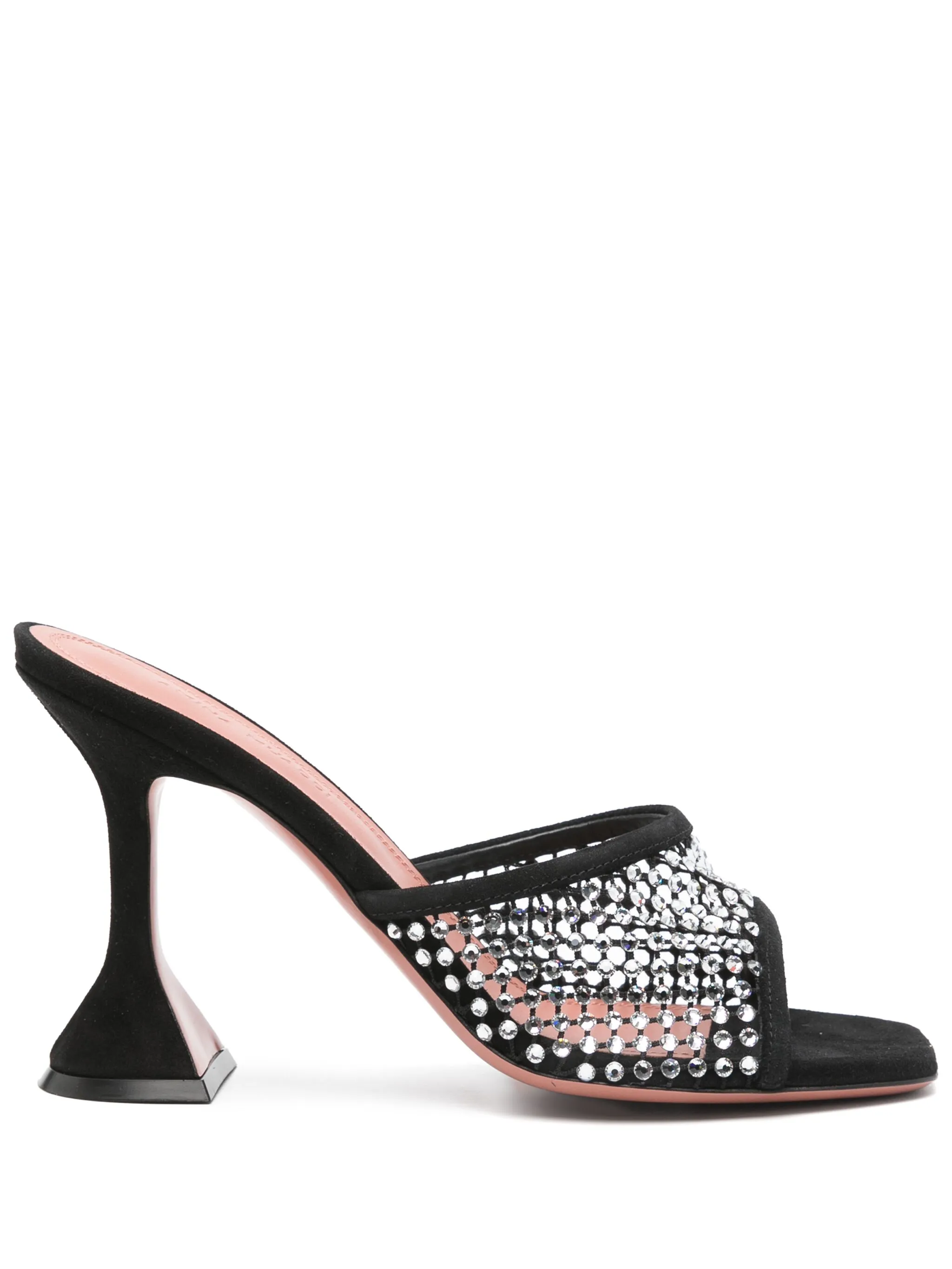 Amina Muaddi Lupita leather heeled sandals