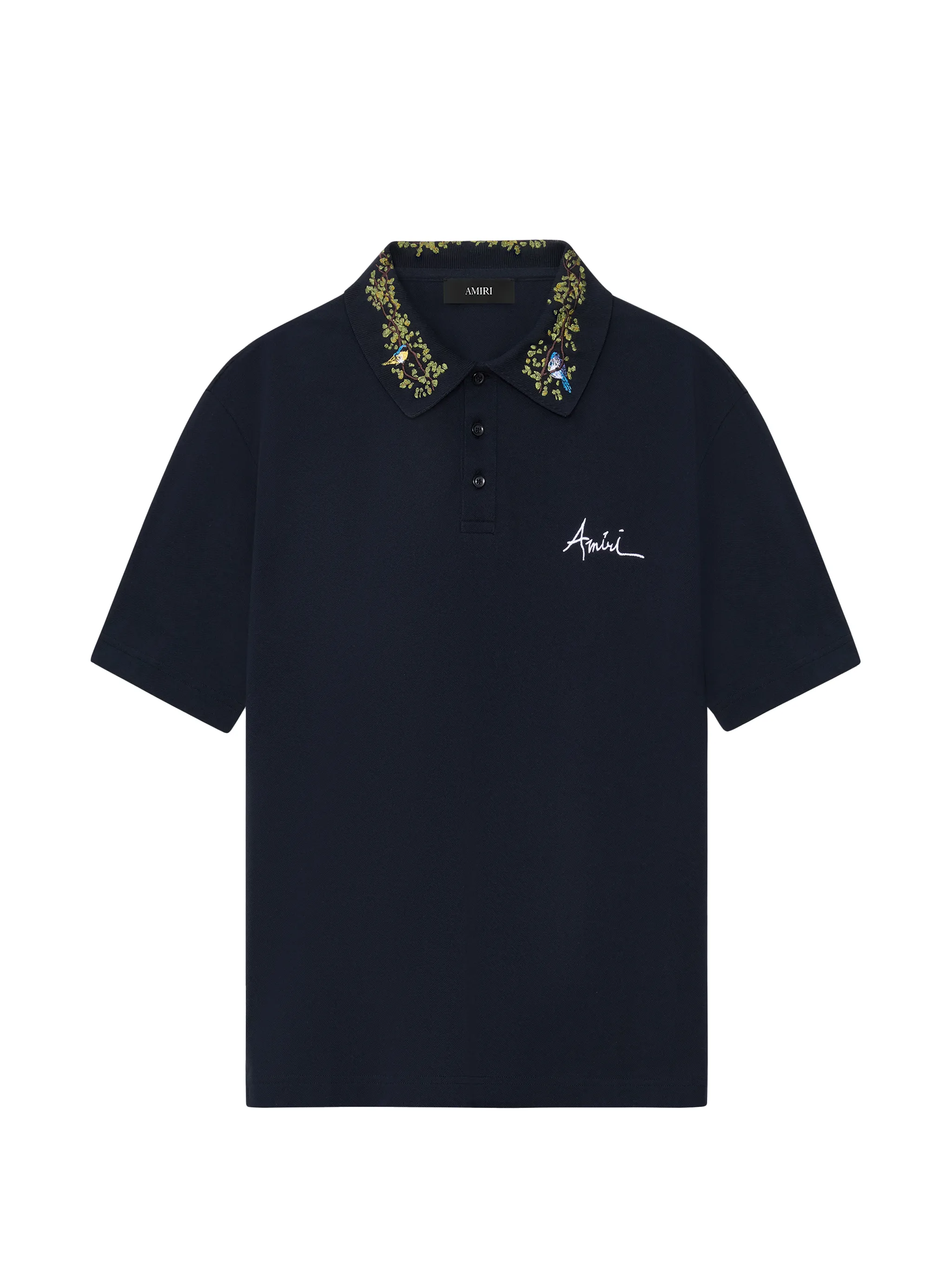 AMIRI floral-embellishment polo shirt