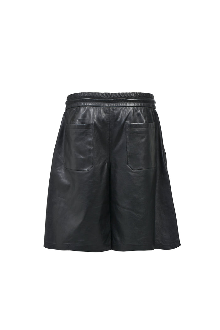 AMIRI Black MA Oversized Leather Shorts