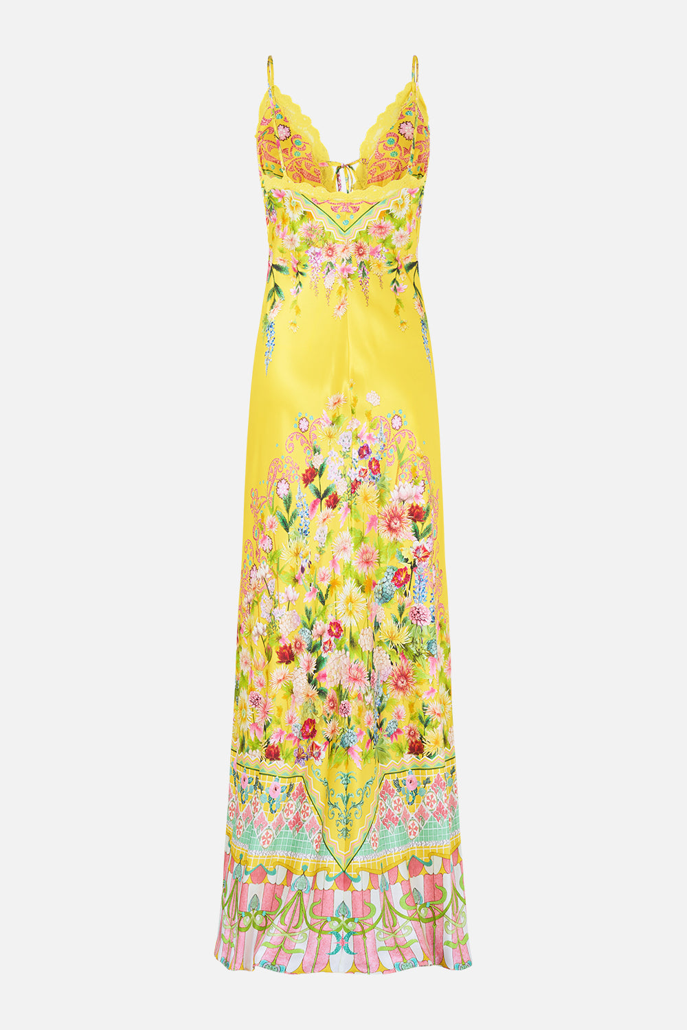Camilla bias slip dress with lace edge detail