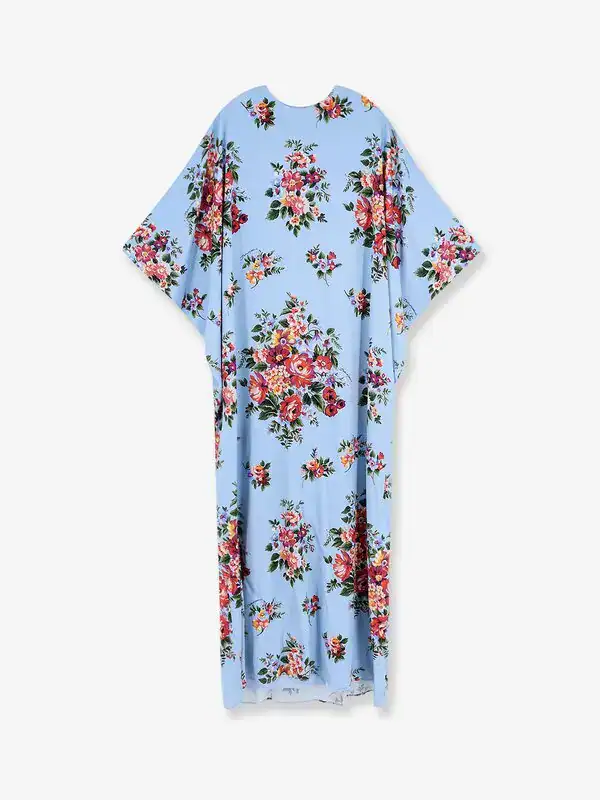 charmeuse dress with mazzo di fiori print