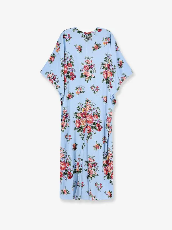 charmeuse dress with mazzo di fiori print