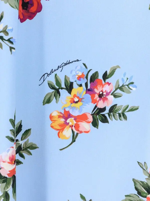charmeuse dress with mazzo di fiori print