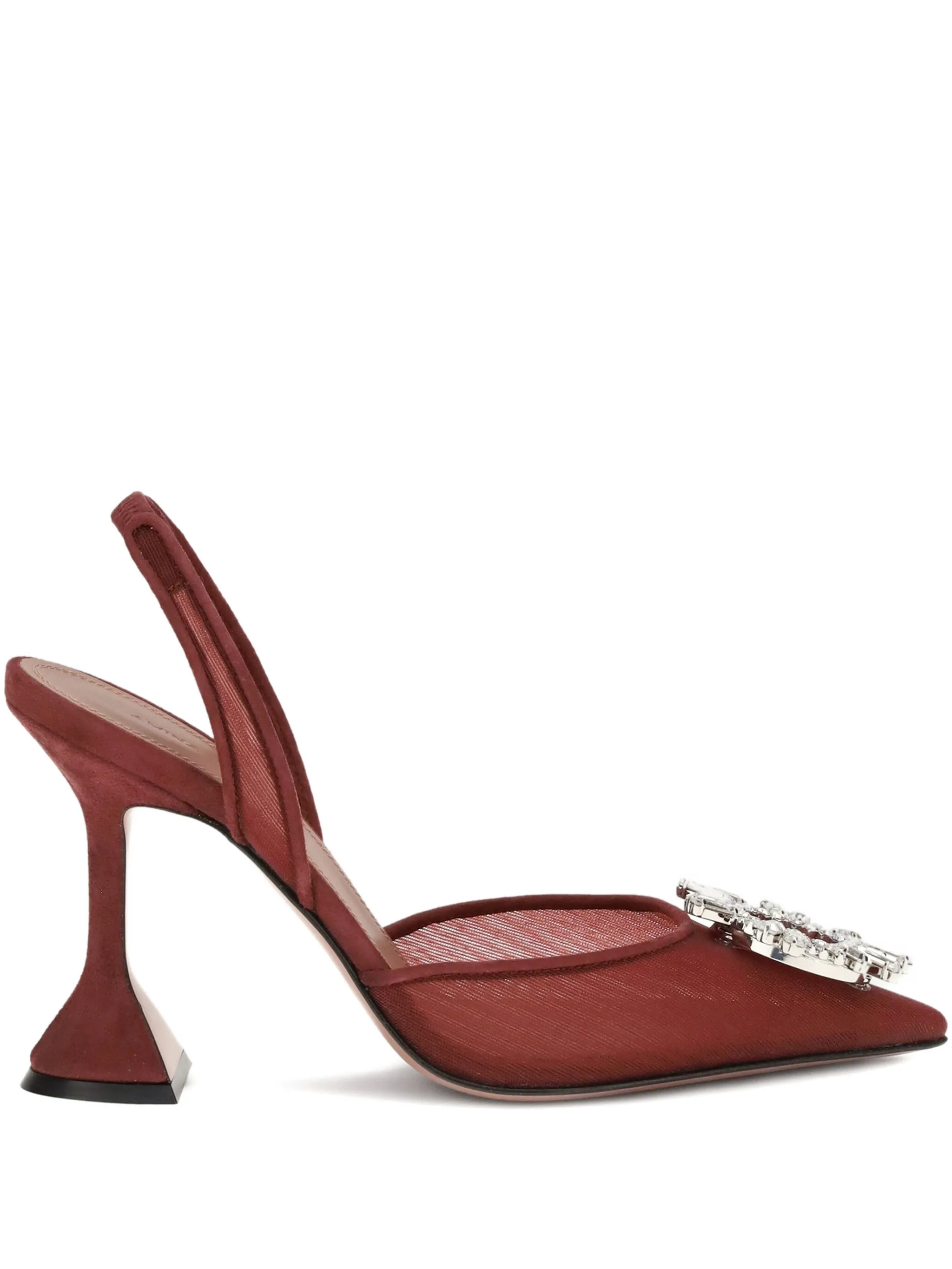 Amina Muaddi 95mm Begum crystal-embellished heeled sandals