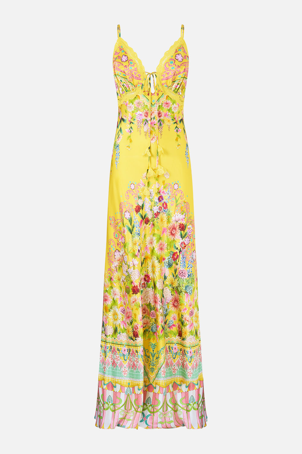 Camilla bias slip dress with lace edge detail