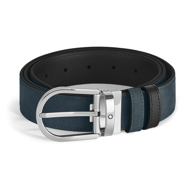 Horseshoe 35 mm Reversible Belt in Suede Leather