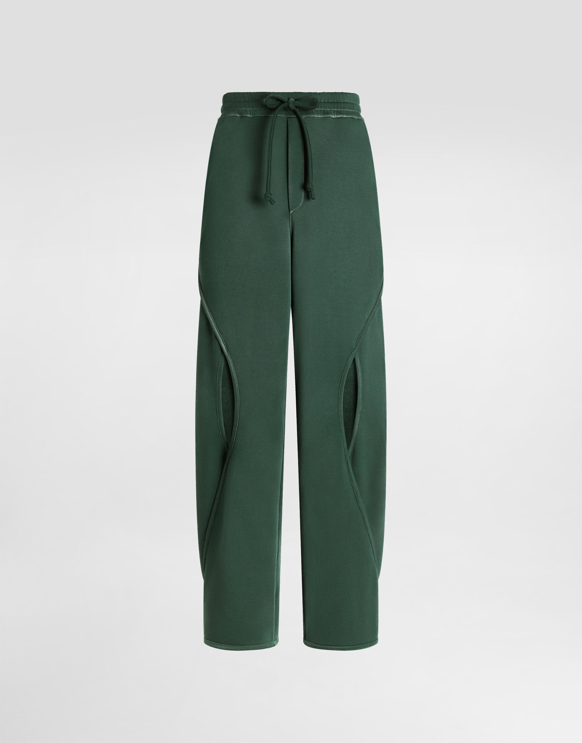 Treated jersey trousers