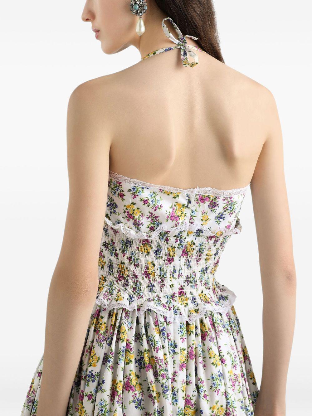 floral ruffled maxi dress
