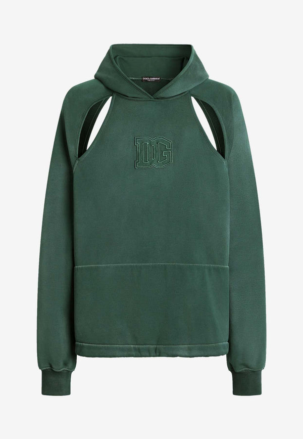Treated Cut-Out Hooded Sweatshirt