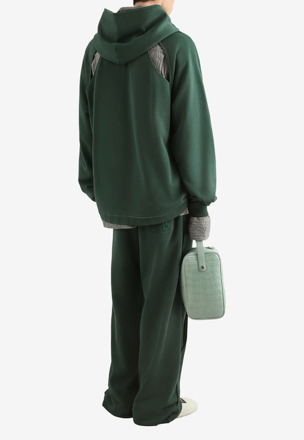 Treated Cut-Out Hooded Sweatshirt